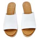 WHITE PLATFORM CLOG SANDAL