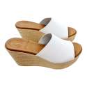 WHITE PLATFORM CLOG SANDAL