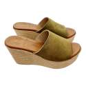 KHAKI PLATFORM CLOG SANDAL