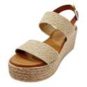 PLATFORM WEDGE SANDAL 2 STRAPS JUTE