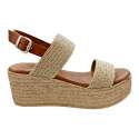 PLATFORM WEDGE SANDAL 2 STRAPS JUTE