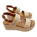 PLATFORM WEDGE SANDAL 2 STRAPS JUTE