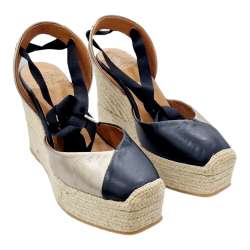 WOMEN'S VALENCIAN ESPADRILLE WITH TWO-TONE PLATFORM