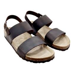 MEN'S DOUBLE STRAP BIO SANDAL WITH HEEL