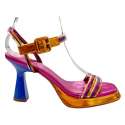 CAYETANO GIMÉNEZ MULTICOLOR HEELED SANDAL