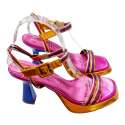 CAYETANO GIMÉNEZ MULTICOLOR HEELED SANDAL