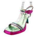 CAYETANO GIMÉNEZ MULTICOLOR HEELED SANDAL