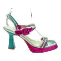 CAYETANO GIMÉNEZ MULTICOLOR HEELED SANDAL