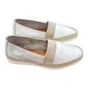 ZAPATO ESPADRILLES MUJER  PIEL plata