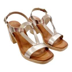 WOMEN'S BRONZE TEAR INSTEP HEEL SANDALS