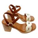 BRAIDED STRAP HEEL SANDALS WITH BRACELET