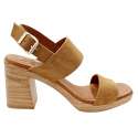 SANDALIAS TACON DOBLE PALA Y TALON MUJER CUERO