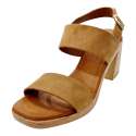 SANDALIAS TACON DOBLE PALA Y TALON MUJER CUERO