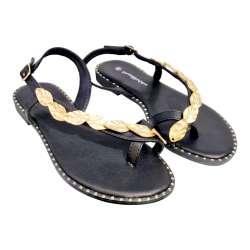 WOMEN'S SANDAL GREEK TYPE WITH LEAF DECORATIONS