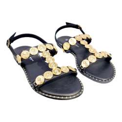 WOMEN'S SANDALS GREEK TYPE ORNAMENT COINS H