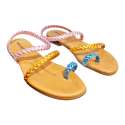 SANDALIAS MUJER TRENZADA MULTICOLOR ROSA