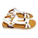 SANDALIAS MUJER CALIFORNIANA PIEL BLANCO BLANCO