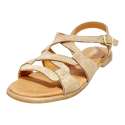 SANDALIAS MUJER TIRAS ENTRELAZADAS SERRAJE BEIG BEIGE