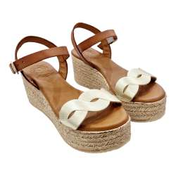 WOMEN'S WEDGE SANDALS WITH CHAIN STRIP DECORATION