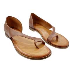 WOMEN'S TOE SANDALS WITH LEATHER HEEL