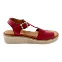 SANDALIAS MUJER FORMA Z PLANTA DE GEL ROJO ROJO