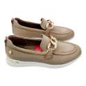 MOCCASIN WITH CHAIN DECORATION XTI BEIGE WOMEN