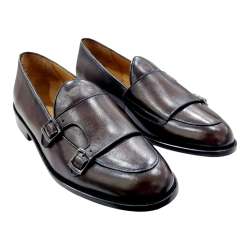 MEN'S MOCCASIN DRESS SHOES WITH TWO BUCKLES