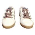 ZAPATILLAS MUNICH MUJER SUELA CASCO CORDONES BRILLO BLANCO