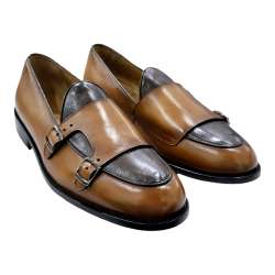 MEN'S DRESS SHOES WITH TWO BROWN BUCKLES