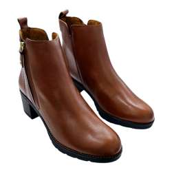 WOMEN'S BOOT SQUARE HEEL SPORT LEATHER SOLE