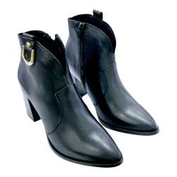 WOMEN'S BOOTS WITH TOE WIDE HEEL SIDE BUCKLE