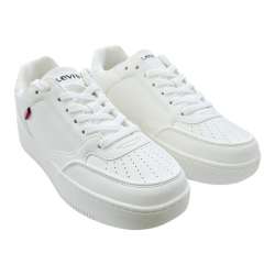 ZAPATILLAS CASUAL PLATAFORMA MUJER LEVIS BLANCO