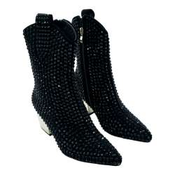 WOMEN'S COWBOY STYLE BOOT WITH SHINY DECORATION