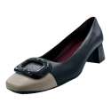 SABRINAS WOMEN LOW HEEL TWO-TONE TOE WITH BLACK CLASP