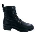 BOTINES MILITAR MUJER CLÁSICO PIEL NEGRO NEGRO