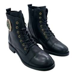 WOMEN'S BOOTS IN MILITARY STYLE WITH CRYSTAL DETAIL