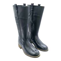 WOMEN'S CASUAL LEATHER BOOT WITH ZIPPER