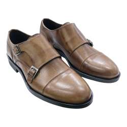 MEN'S SHOES DRESS TWO LEATHER BUCKLES