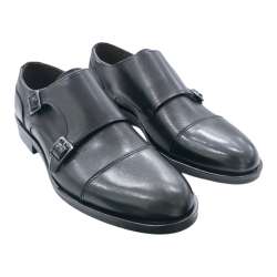 MEN'S SHOES DRESS TWO BUCKLES BLACK