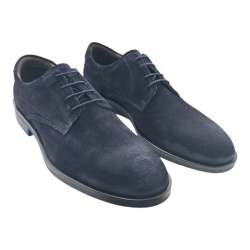 BLUCHER MEN'S SHOES BASIC NAVY SUEDE