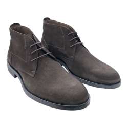 MEN'S CLASSIC SUEDE BROWN LACE-UP BOOTS