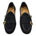 MOCASIN BELGA HOMBRE ANTE HEBILLAS NEGRO