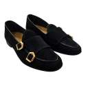 MOCASIN BELGA HOMBRE ANTE HEBILLAS NEGRO