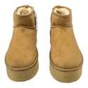 MUSTANG HAIR BOOTS WITH LEATHER PLATFORM