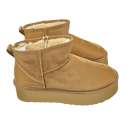 MUSTANG HAIR BOOTS WITH LEATHER PLATFORM