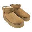 MUSTANG HAIR BOOTS WITH LEATHER PLATFORM