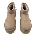MUSTANG HAIR BOOTS WITH CAMEL PLATFORM