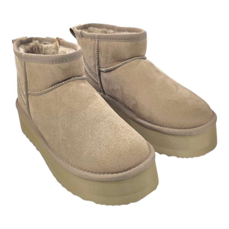 MUSTANG HAIR BOOTS WITH CAMEL PLATFORM
