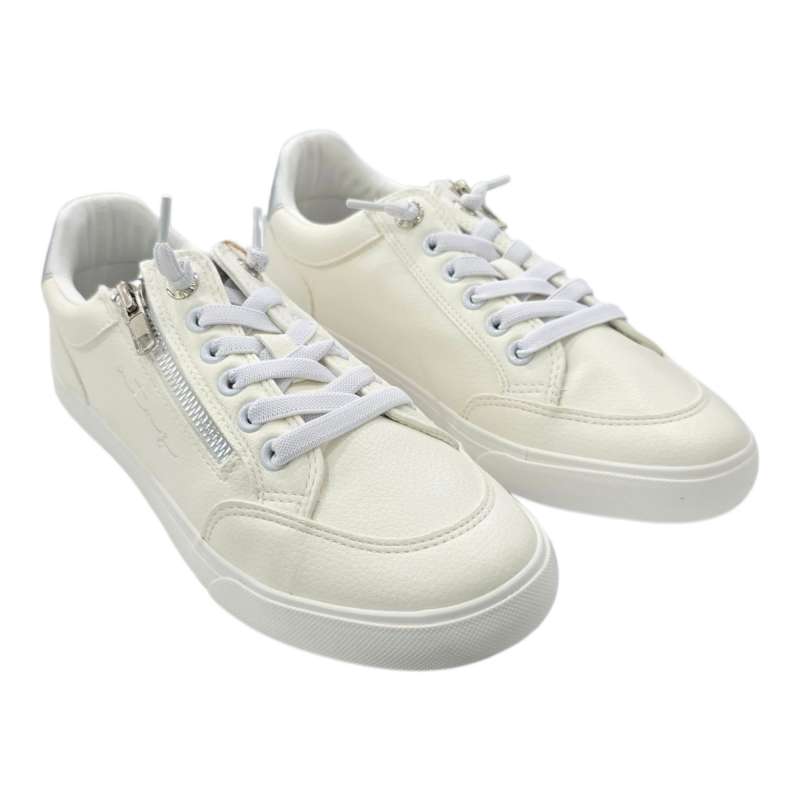 ZAPATILLAS MUSTANG MUJER SEULA CASCO CREMALLERA BLANCO BLANCO