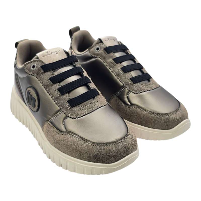 ZAPATILLA MUJER MUSTANG CORD?N EL?STICO MARR?N MARR?N
